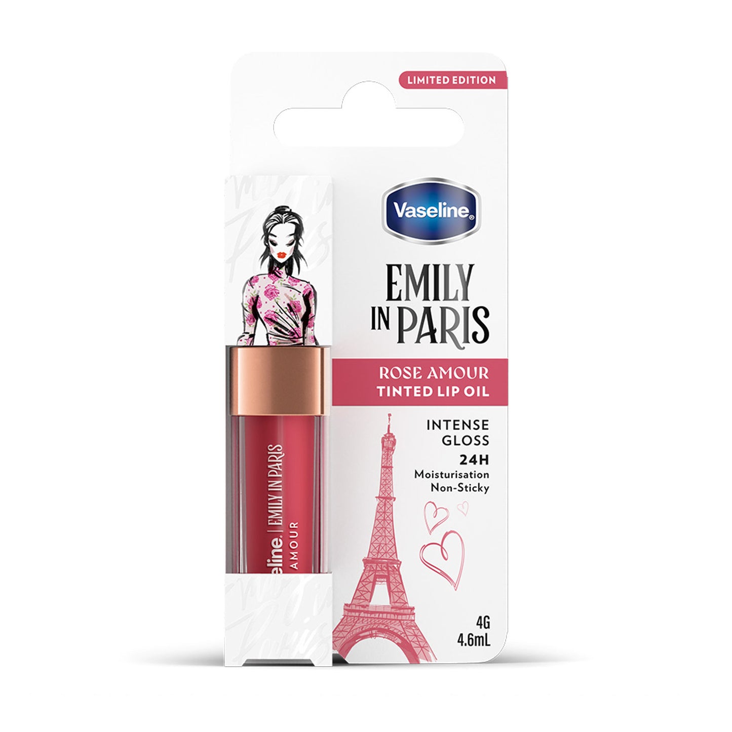 Vaseline Emily In Paris Lip Oil - Rose Amour