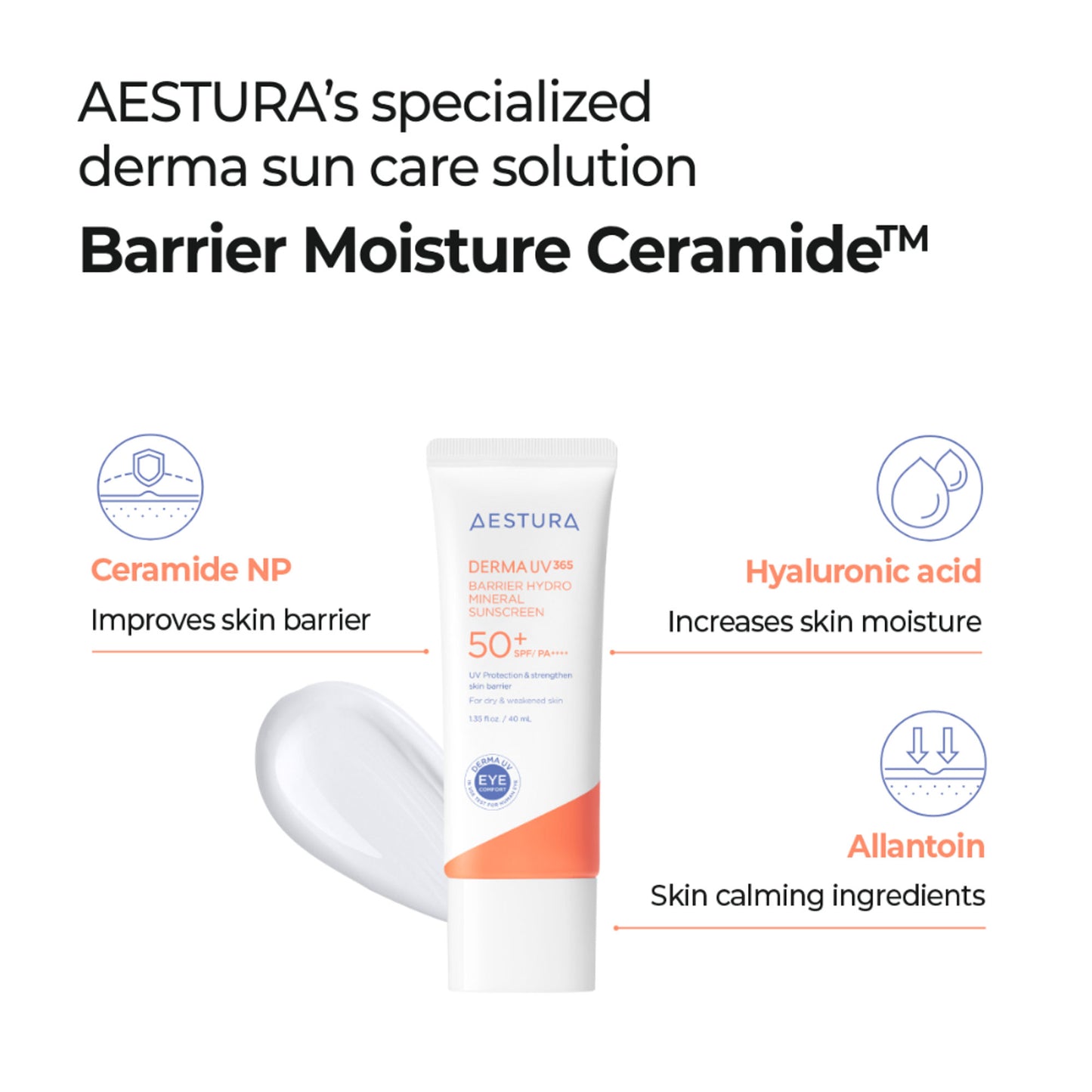 Aestura Derma UV365 Barrier Hydro Mineral Sunscreen 50+ SPF/PA++++