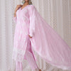 Dhiyona IE V Neck Floral Embroidered Pure Cotton Kurta with Trouser & Dupatta