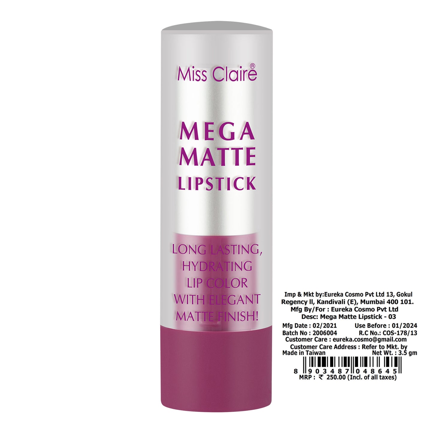 Miss Claire Mega Matte Lipstick - 3