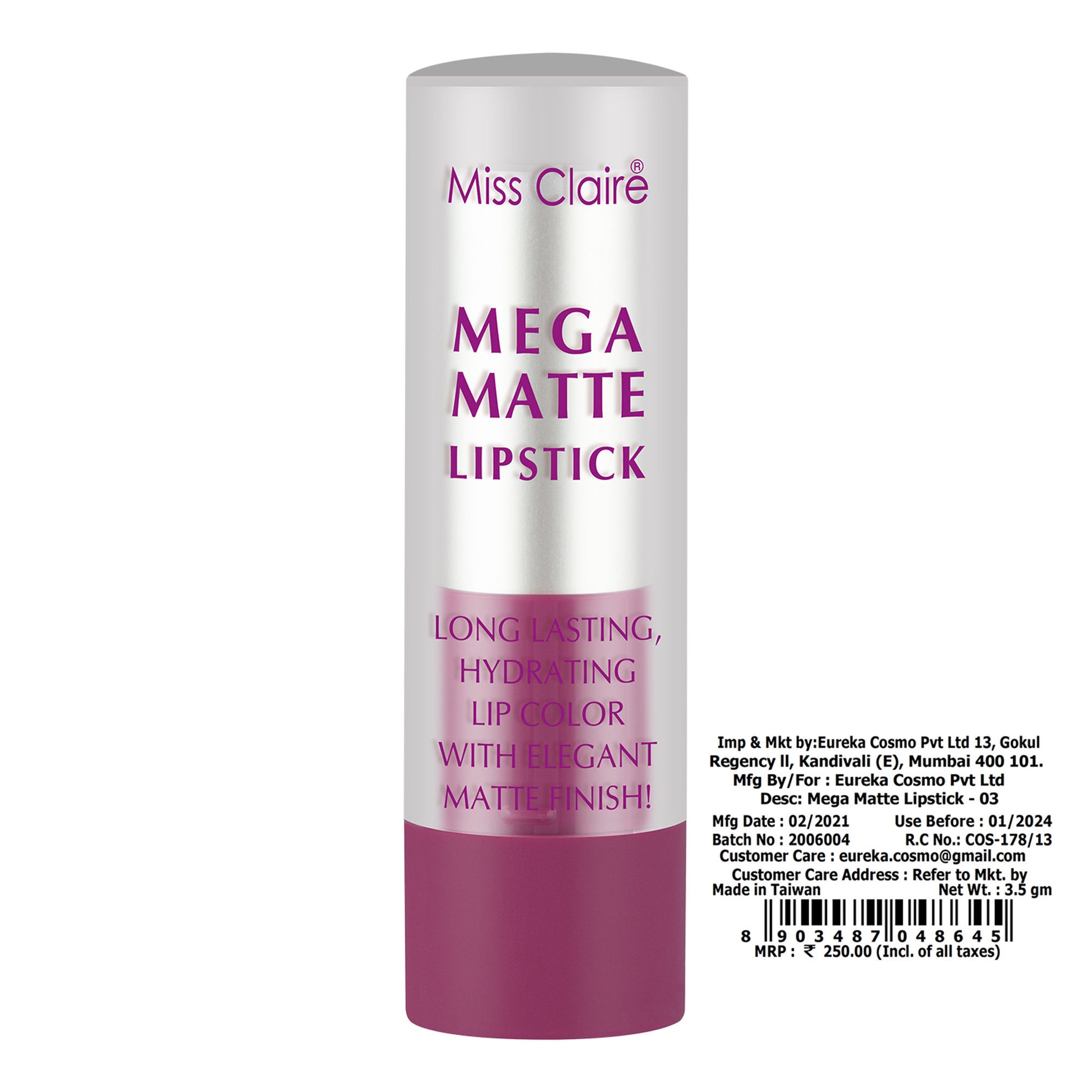 Miss Claire Mega Matte Lipstick - 3