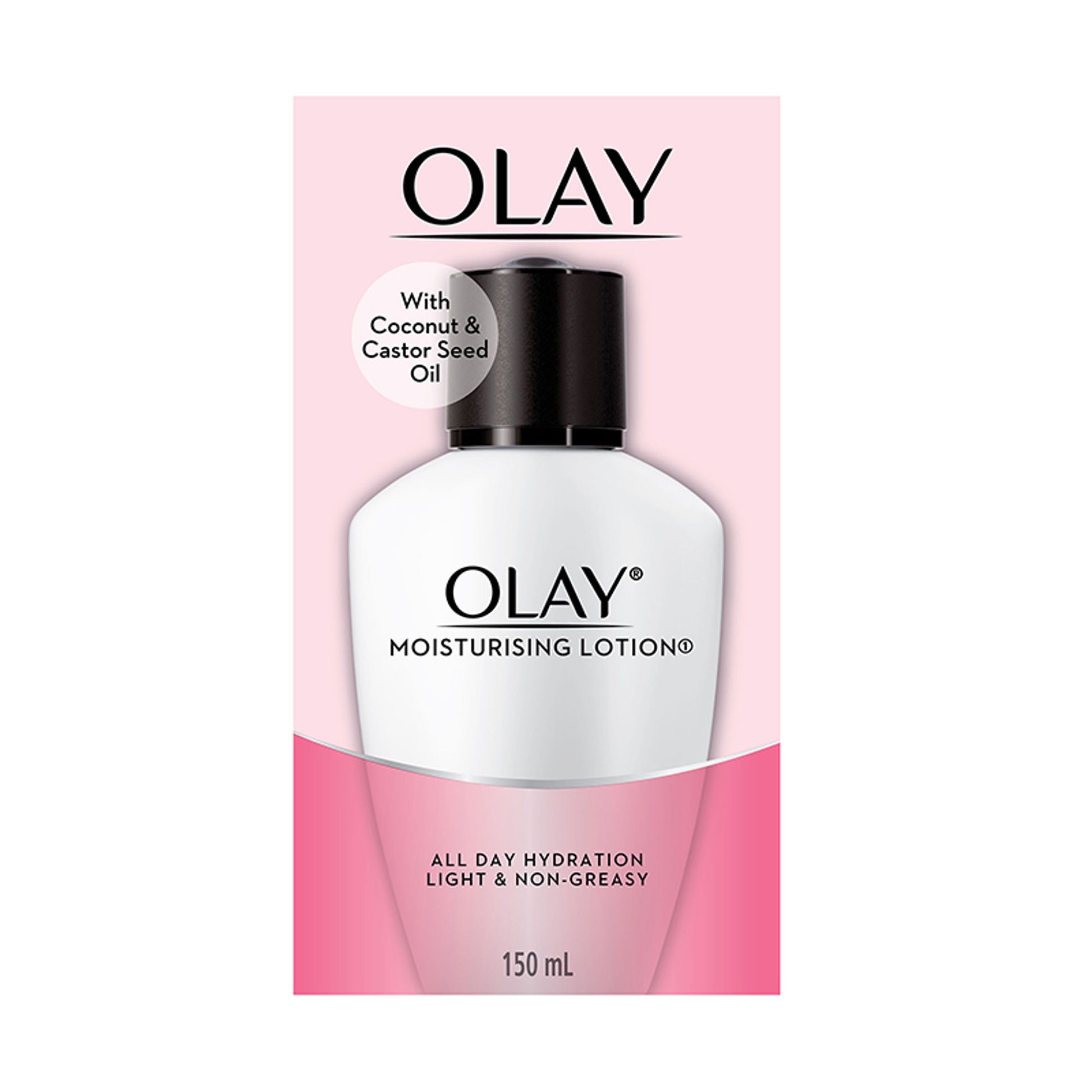 Olay Moisturising Lotion, Light Weight & Non Greasy With Coconut & Castor Seed Oil