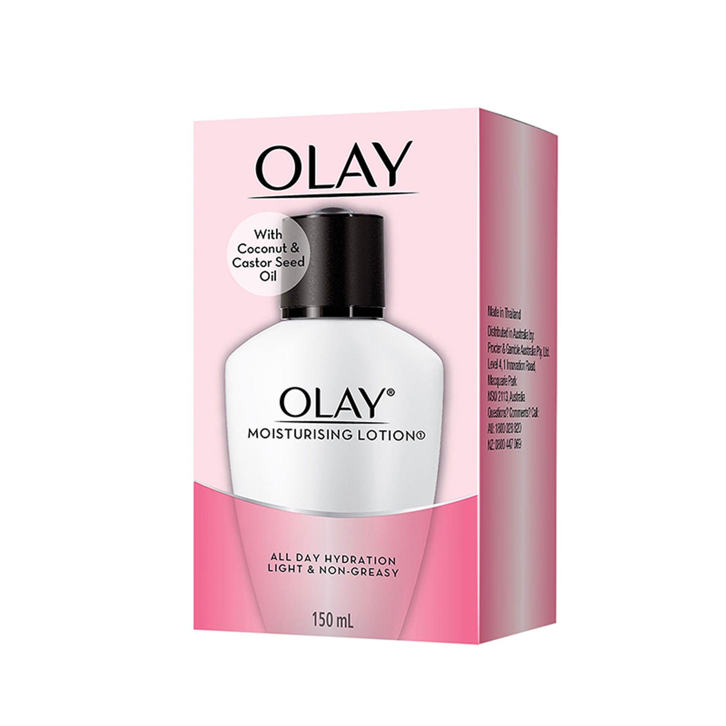 Olay Moisturising Lotion, Light Weight & Non Greasy With Coconut & Castor Seed Oil