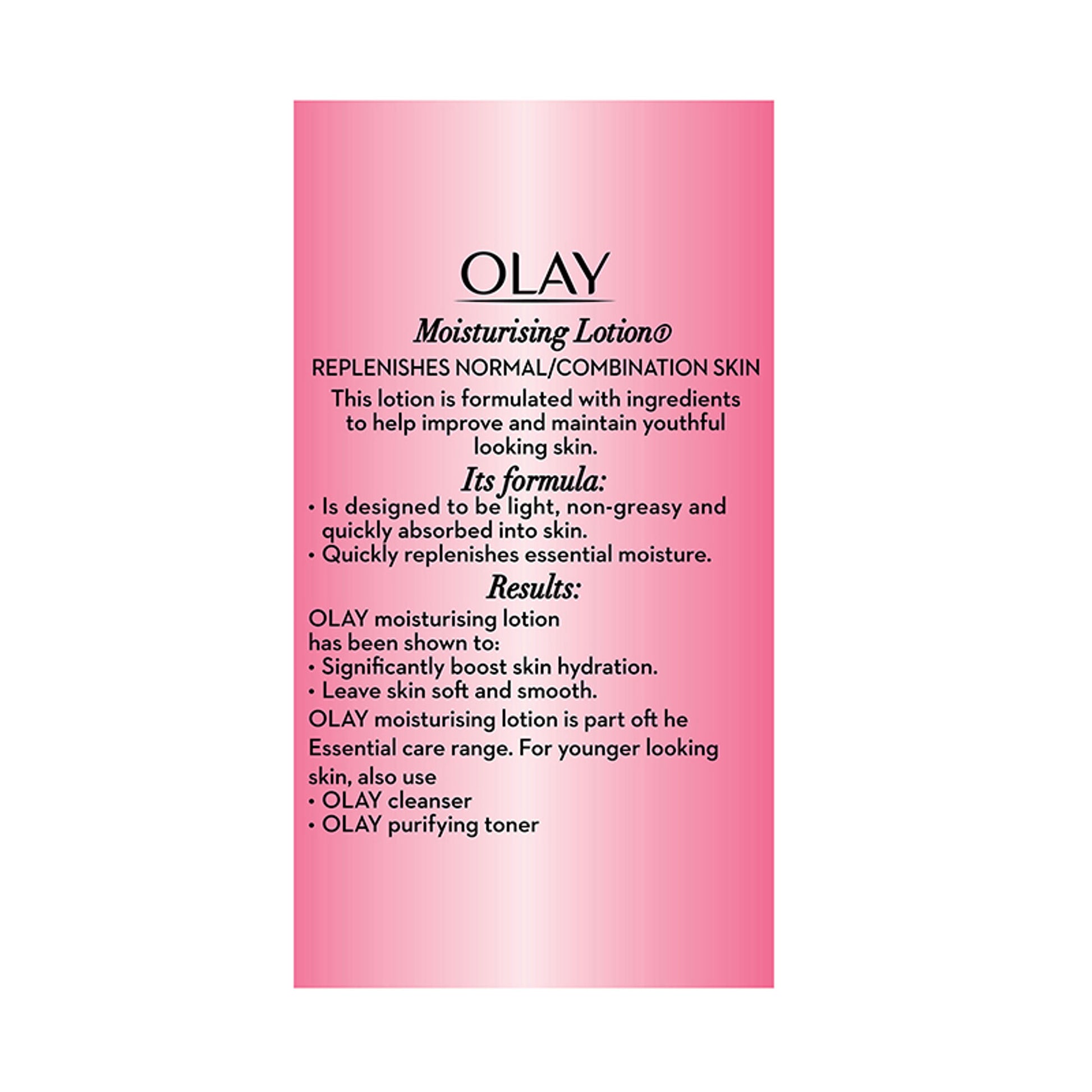 Olay Moisturising Lotion, Light Weight & Non Greasy With Coconut & Castor Seed Oil