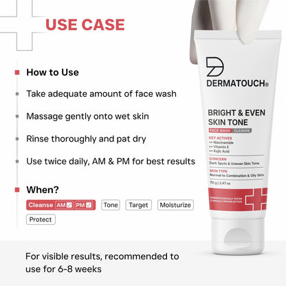 Dermatouch Dailyglow Bright & Even Skin Tone Face Wash