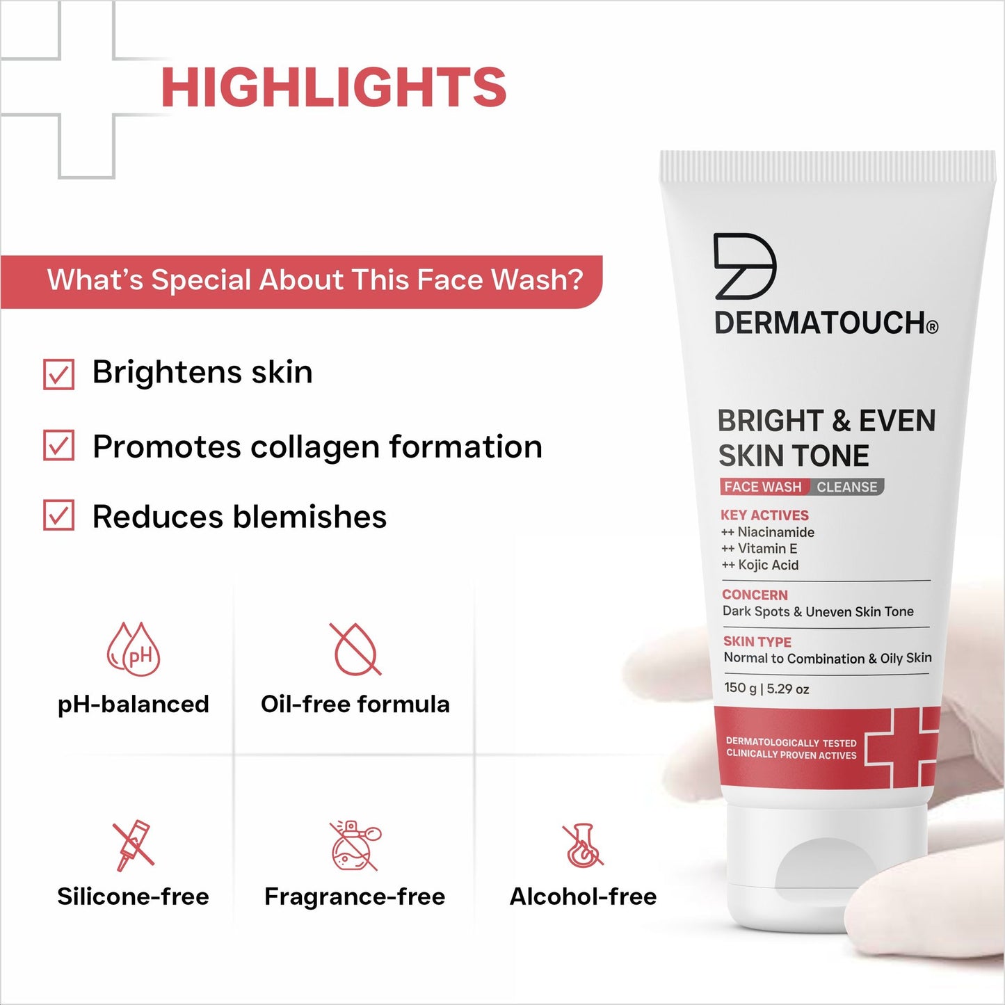 Dermatouch Dailyglow Bright & Even Skin Tone Face Wash