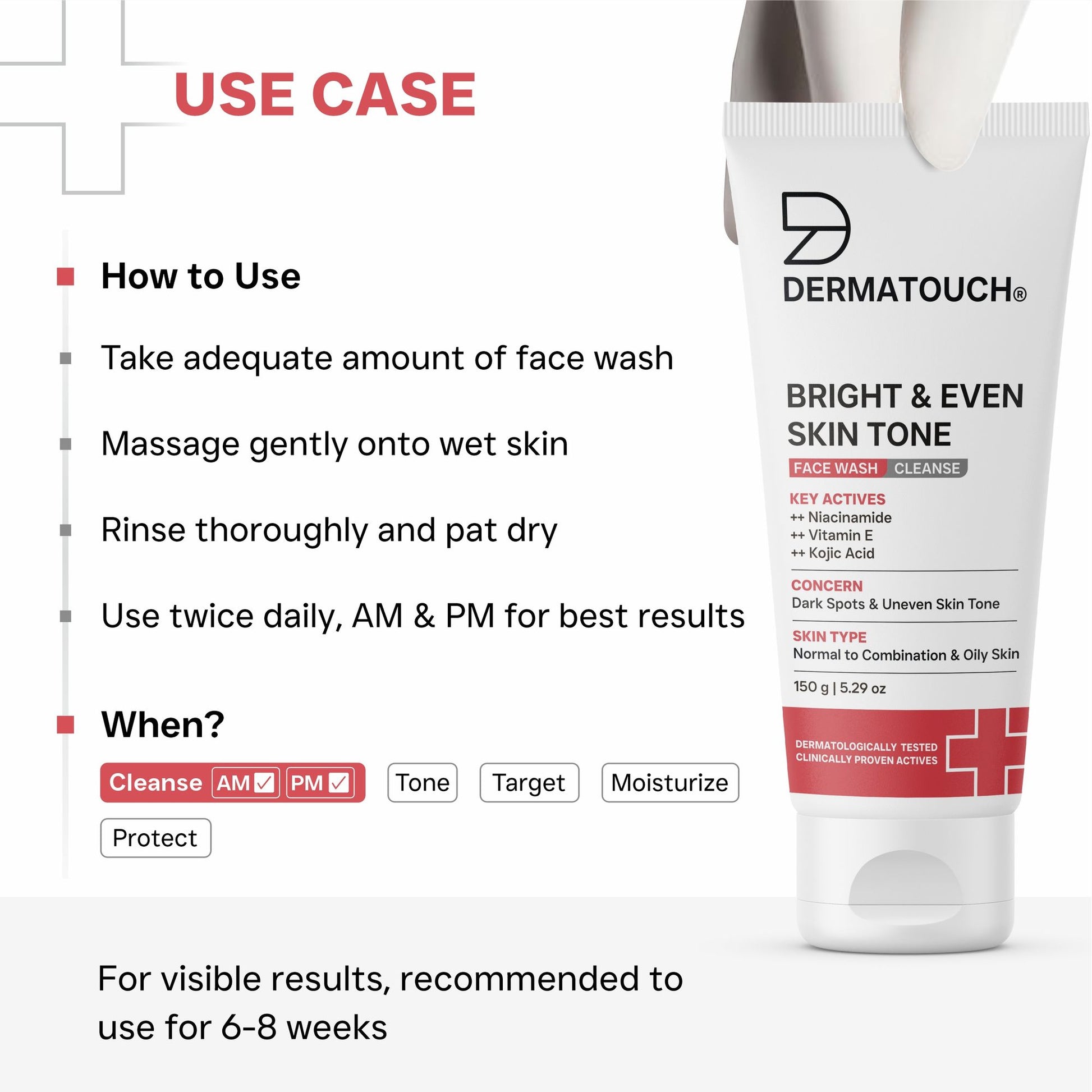 Dermatouch Dailyglow Bright & Even Skin Tone Face Wash