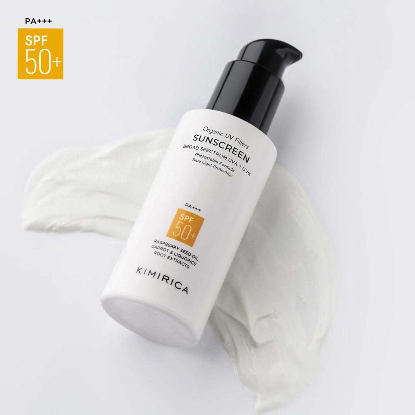 Kimirica Glow Sunscreen, SPF 50, PA+++ For UVA/B Protection With Liquorice And Carrot Root Extract