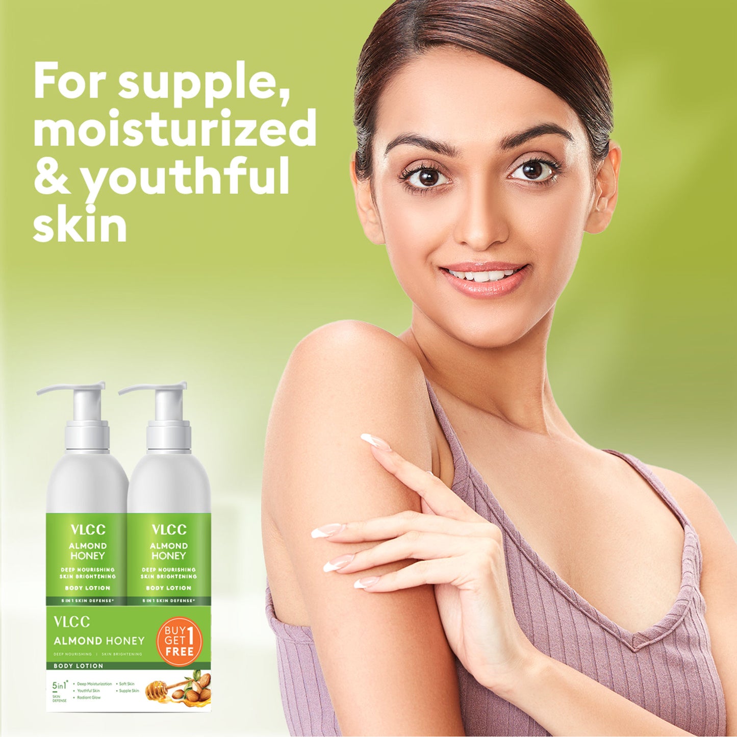 VLCC Almond Honey Deep Nourishing & Skin Brightening Body Lotion - BuyOne Get One