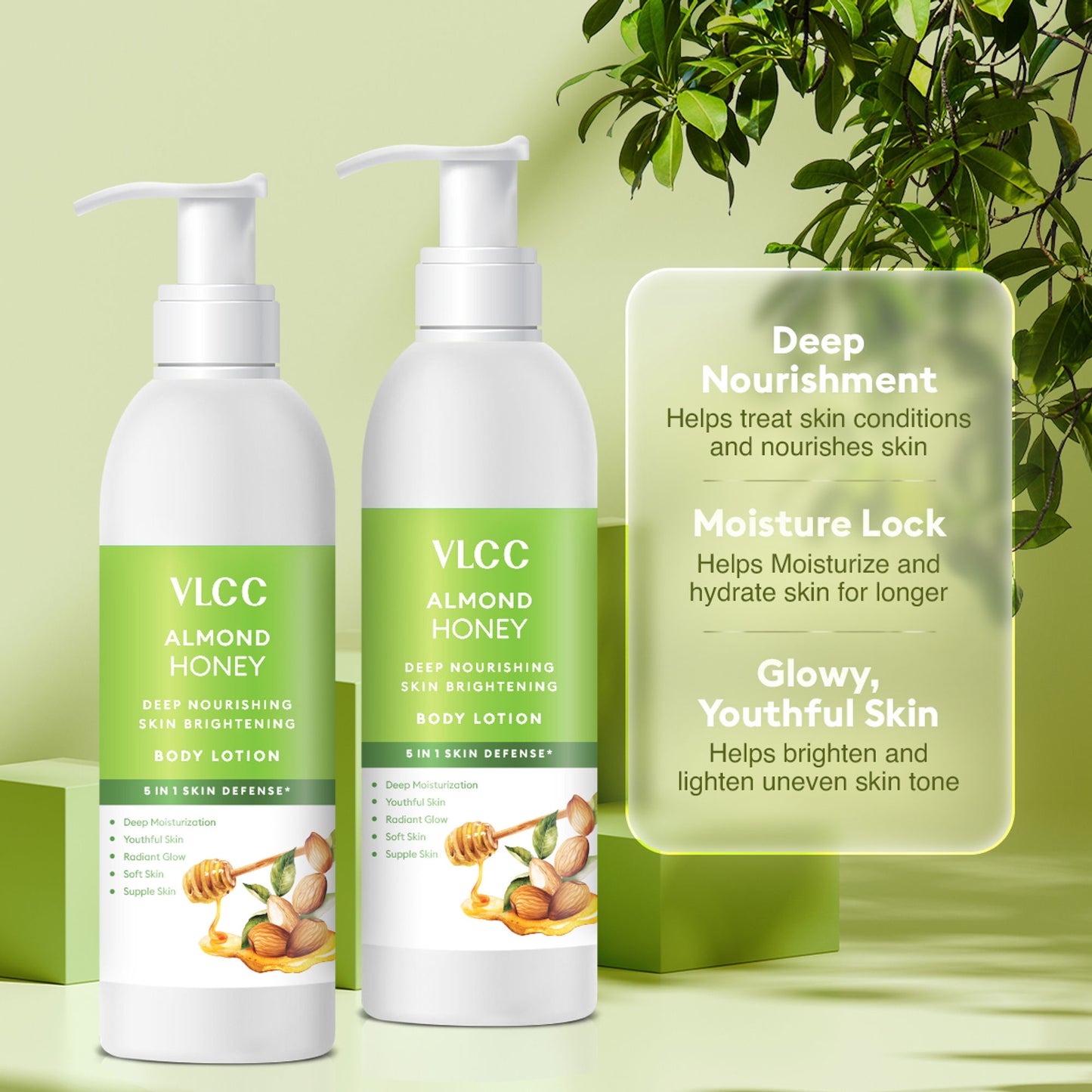 VLCC Almond Honey Deep Nourishing & Skin Brightening Body Lotion - BuyOne Get One