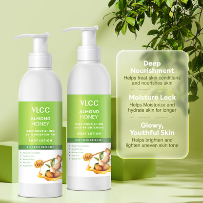 VLCC Almond Honey Deep Nourishing & Skin Brightening Body Lotion - BuyOne Get One