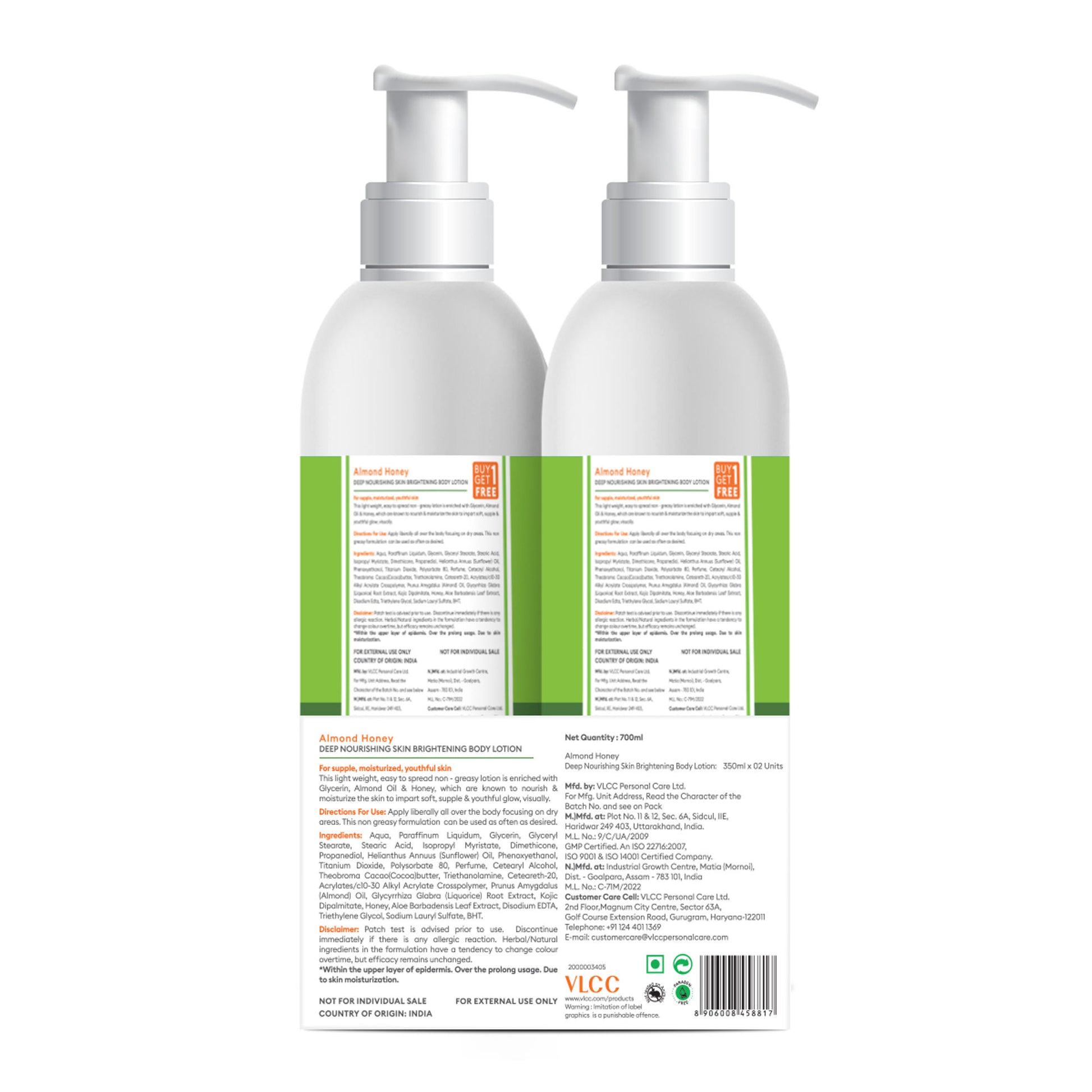 VLCC Almond Honey Deep Nourishing & Skin Brightening Body Lotion - BuyOne Get One