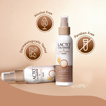 Lacto Calamine Rice Toner-Korean Glass Skin+ Smoothening Glow- Vitamin C, Glycolic Acid, Niacinamide
