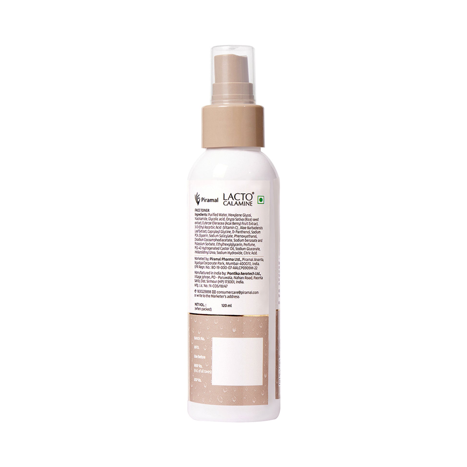 Lacto Calamine Rice Toner-Korean Glass Skin+ Smoothening Glow- Vitamin C, Glycolic Acid, Niacinamide