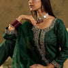 Dhiyona IE Women Ethnic Motifs Embroidered Regular Sequinned Liva Kurta with Trousers & With Dupatta