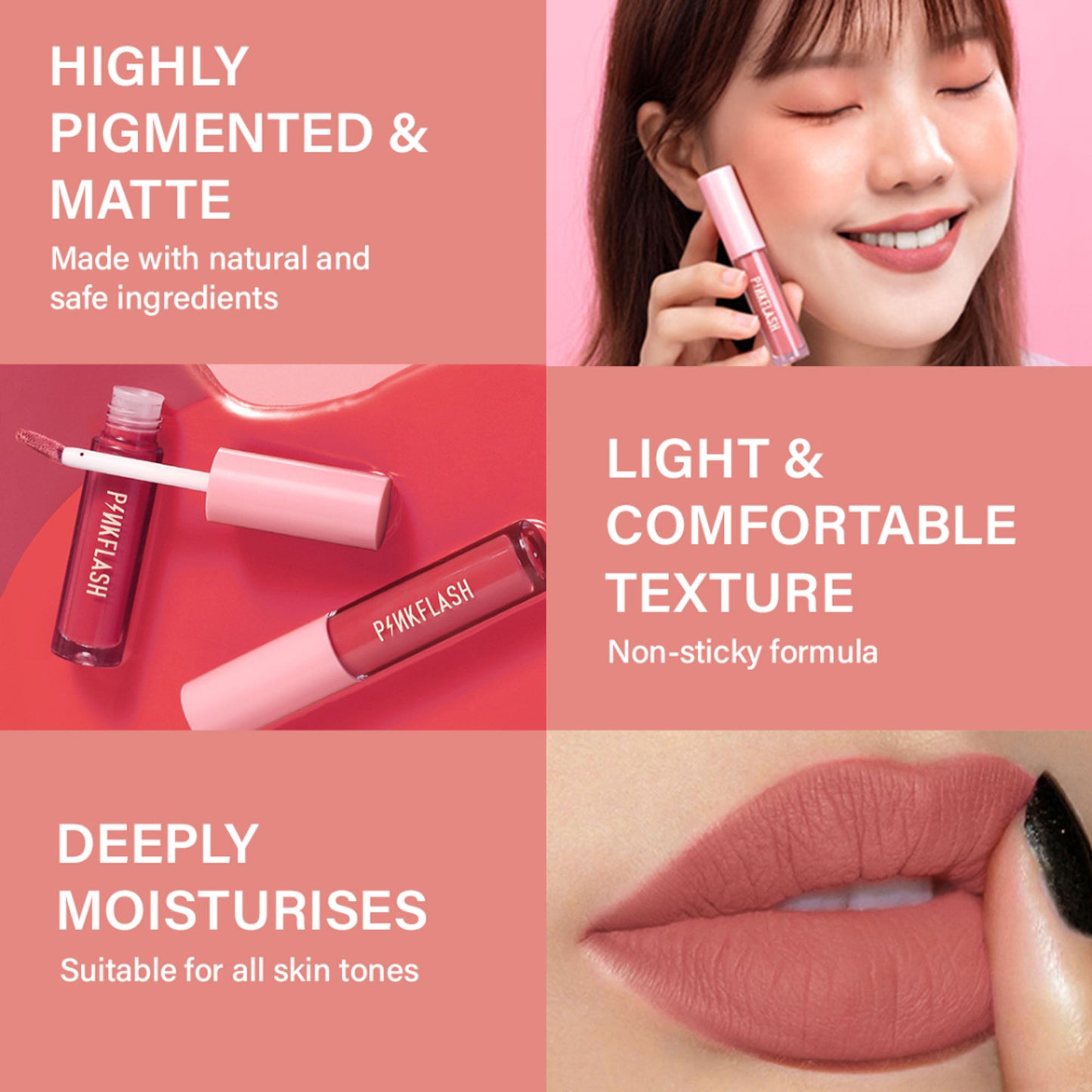 PINKFLASH Melting Matte Lip Cream - N03 Best Day