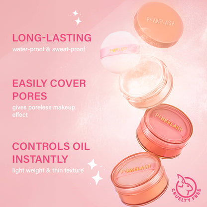 PINKFLASH Oil Controller Translucent Loose Powder - 222