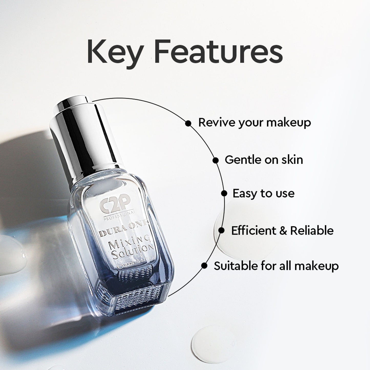C2P Pro Duraone Makeup Mixing Liquid Solution | Fix Broken Makeup