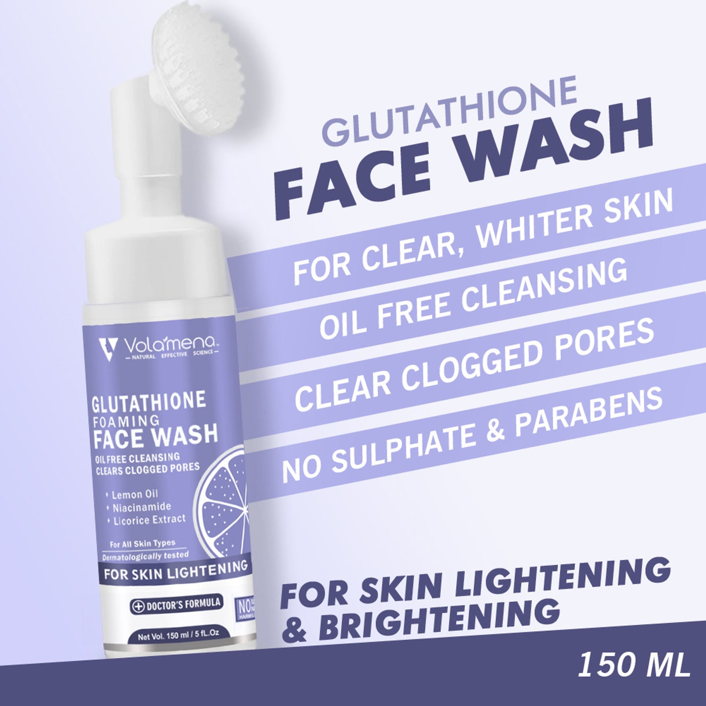 Volamena Glutathione Foaming Face Wash