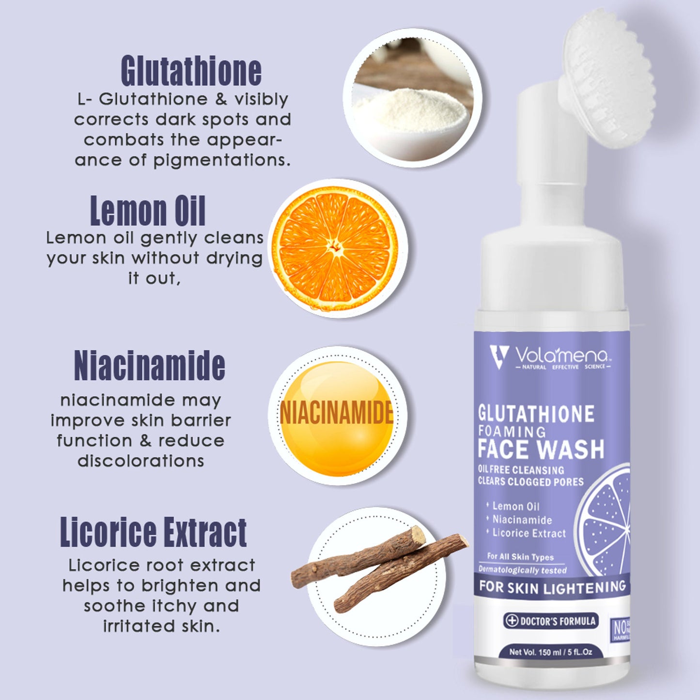 Volamena Glutathione Foaming Face Wash