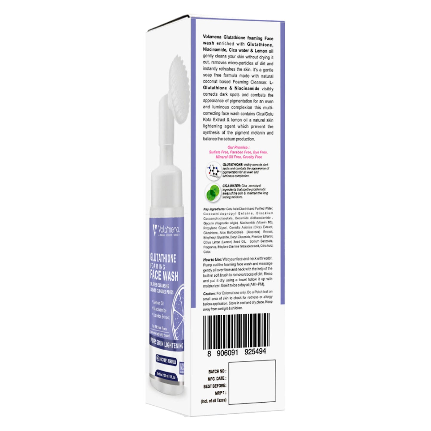 Volamena Glutathione Foaming Face Wash