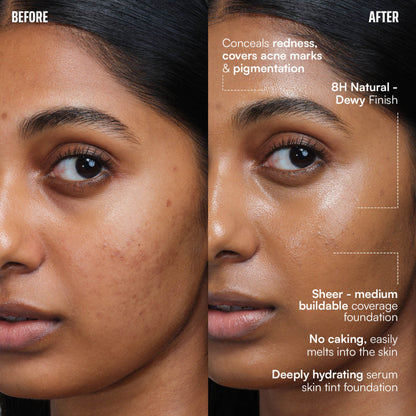 Face Card 4 in 1 Super Serum Skin Tint Trial Kit, Hydrates & Protects with SPF - Medium To Tan