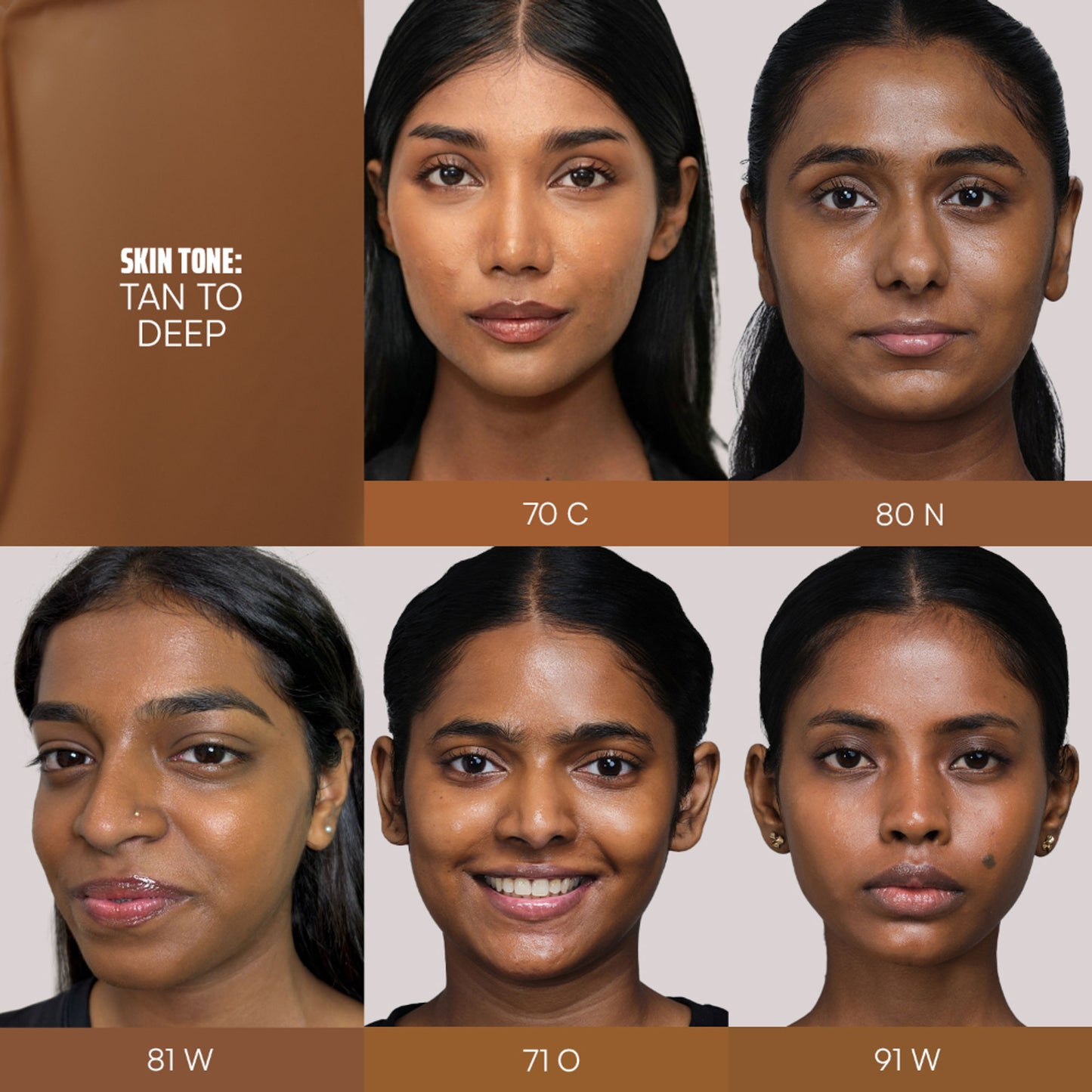 Face Card 4 in 1 Super Serum Skin Tint Trial Kit, Hydrates & Protects with SPF - Tan To Deep