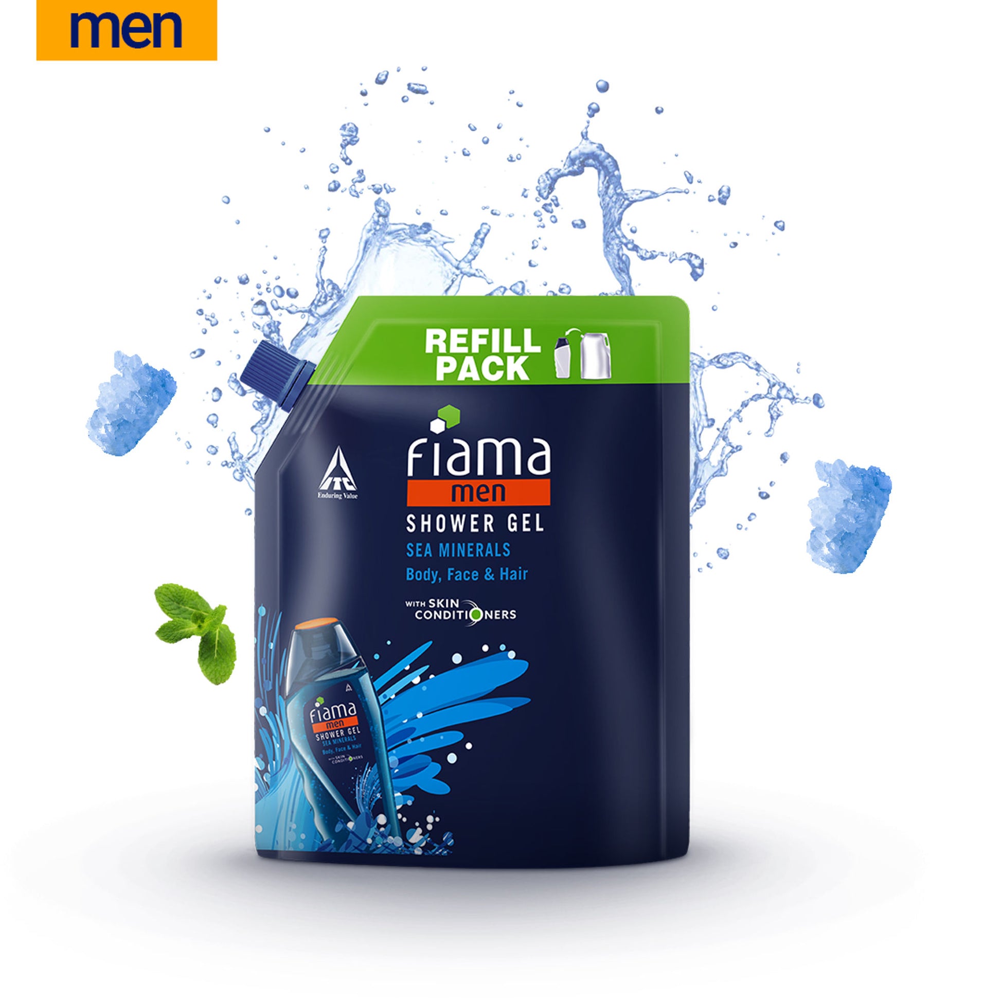 Fiama Men Shower Gel Refreshing Pulse with Skin Conditioners for Refreshed Skin