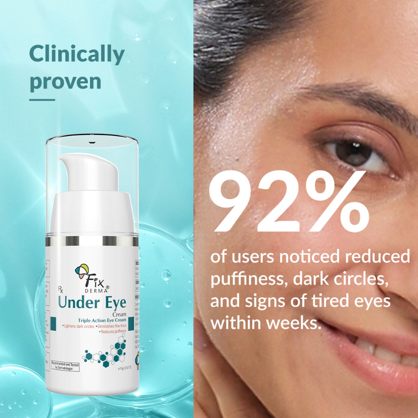 Fixderma Under Eye Cream For Dark Circles Controls Puffiness