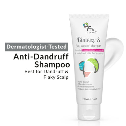 Fixderma BioteezS Anti Dandruff Shampoo, Flaky Scalp, Dry Scalp, Sulphate & Paraben Free