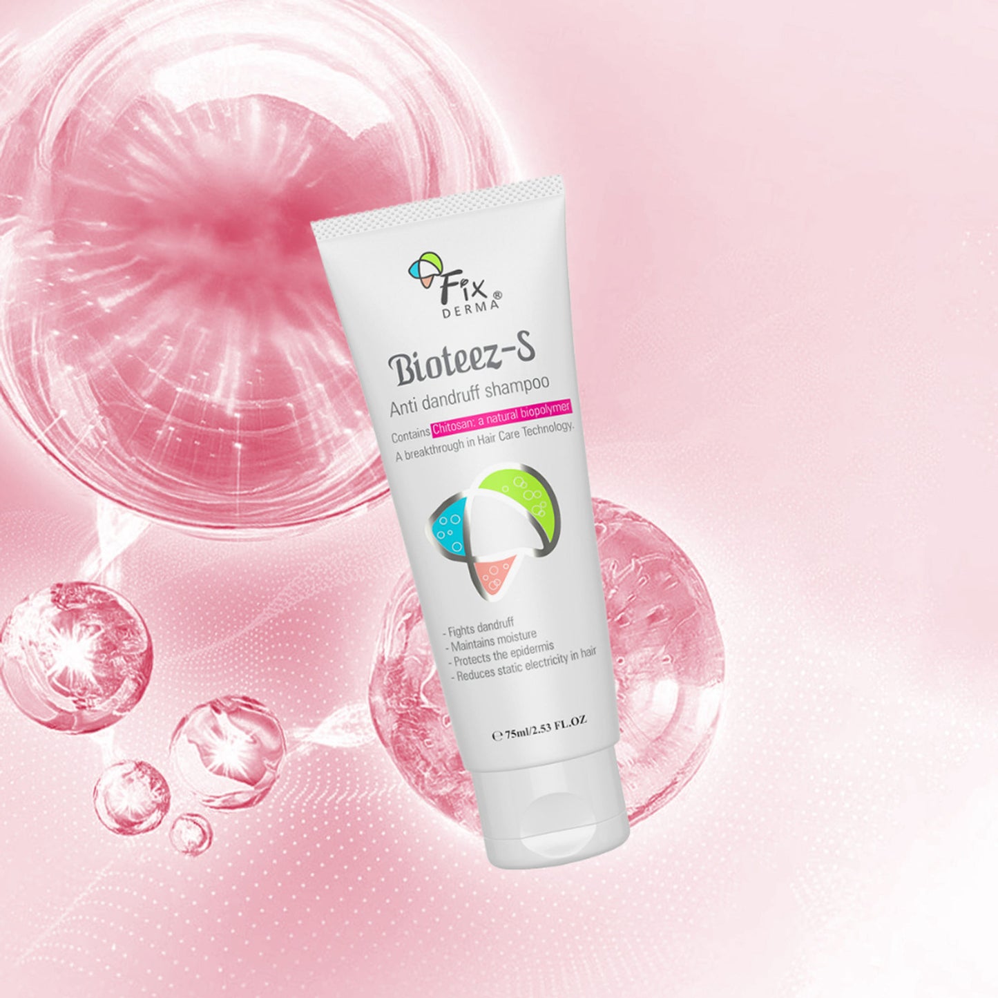 Fixderma BioteezS Anti Dandruff Shampoo, Flaky Scalp, Dry Scalp, Sulphate & Paraben Free