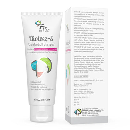 Fixderma BioteezS Anti Dandruff Shampoo, Flaky Scalp, Dry Scalp, Sulphate & Paraben Free