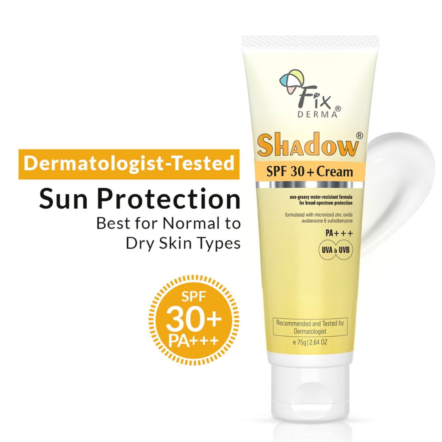 Fixderma Shadow Sunscreen SPF 30+ Cream For Dry Skin