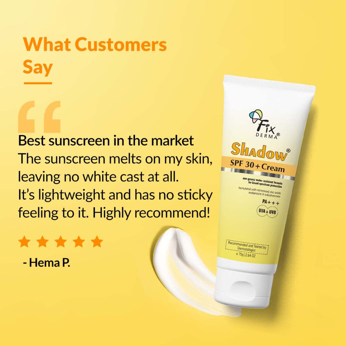 Fixderma Shadow Sunscreen SPF 30+ Cream For Dry Skin
