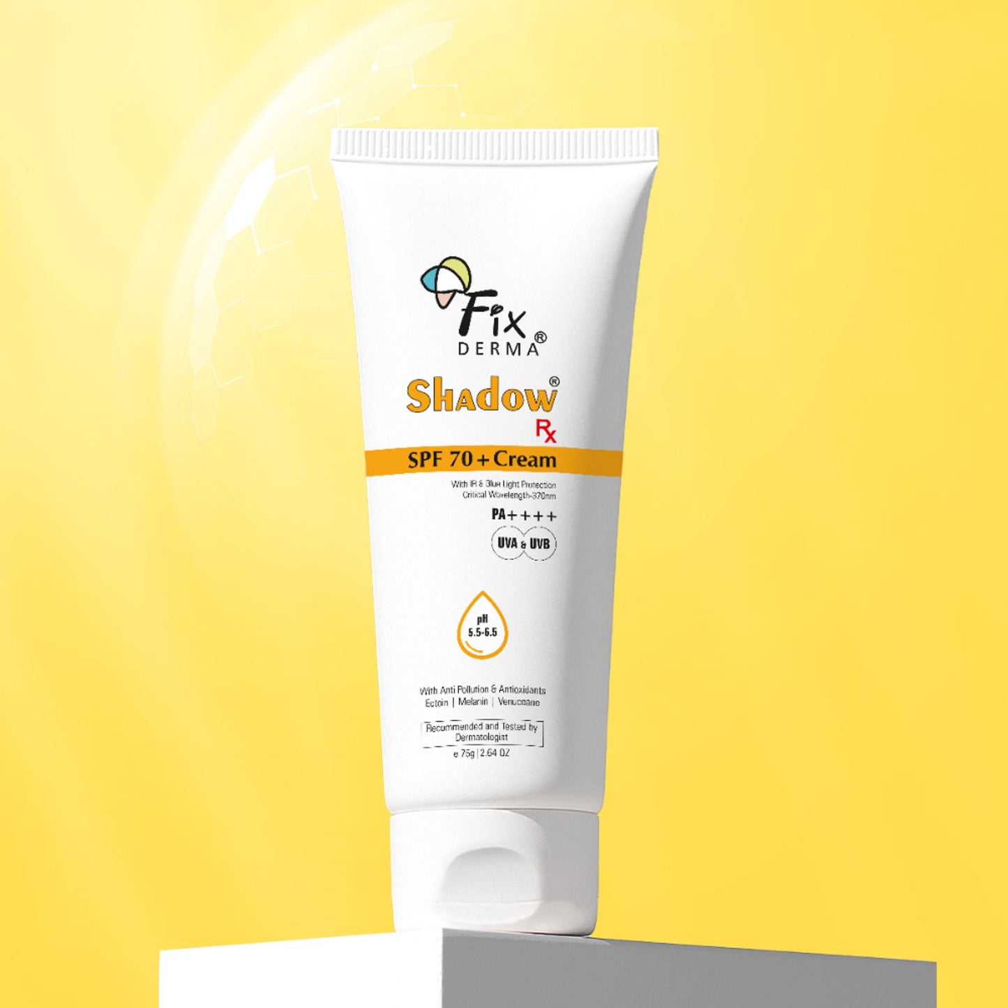 Fixderma Shadow Rx Sunscreen SPF 70+ Cream For Dry Skin Acne Prone