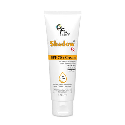 Fixderma Shadow Rx Sunscreen SPF 70+ Cream For Dry Skin Acne Prone