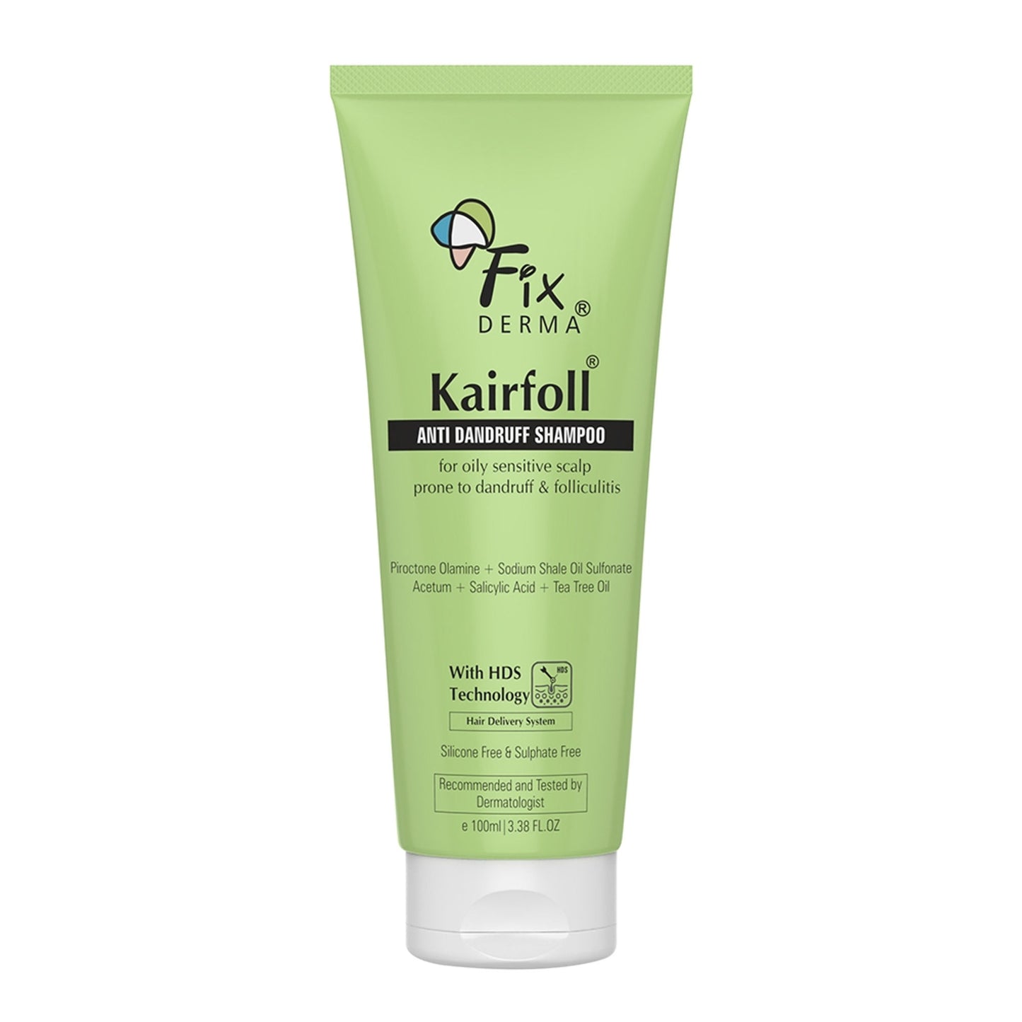 Fixderma Kairfoll Anti Dandruff Shampoo for Oily & Sensitive Prone Scalp, Sulphate Free