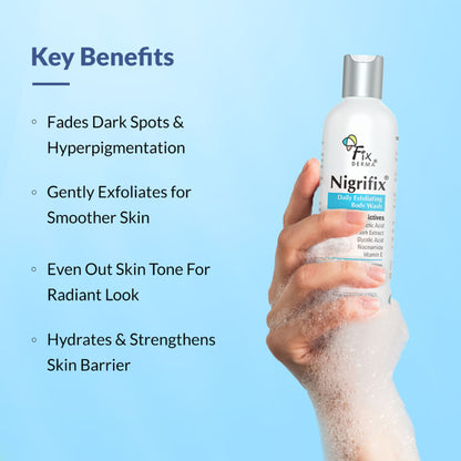 Fixderma Nigrifix Exfoliating Body Wash with 5% Actives,Glycolic acid, Lactic Acid Shower Gel