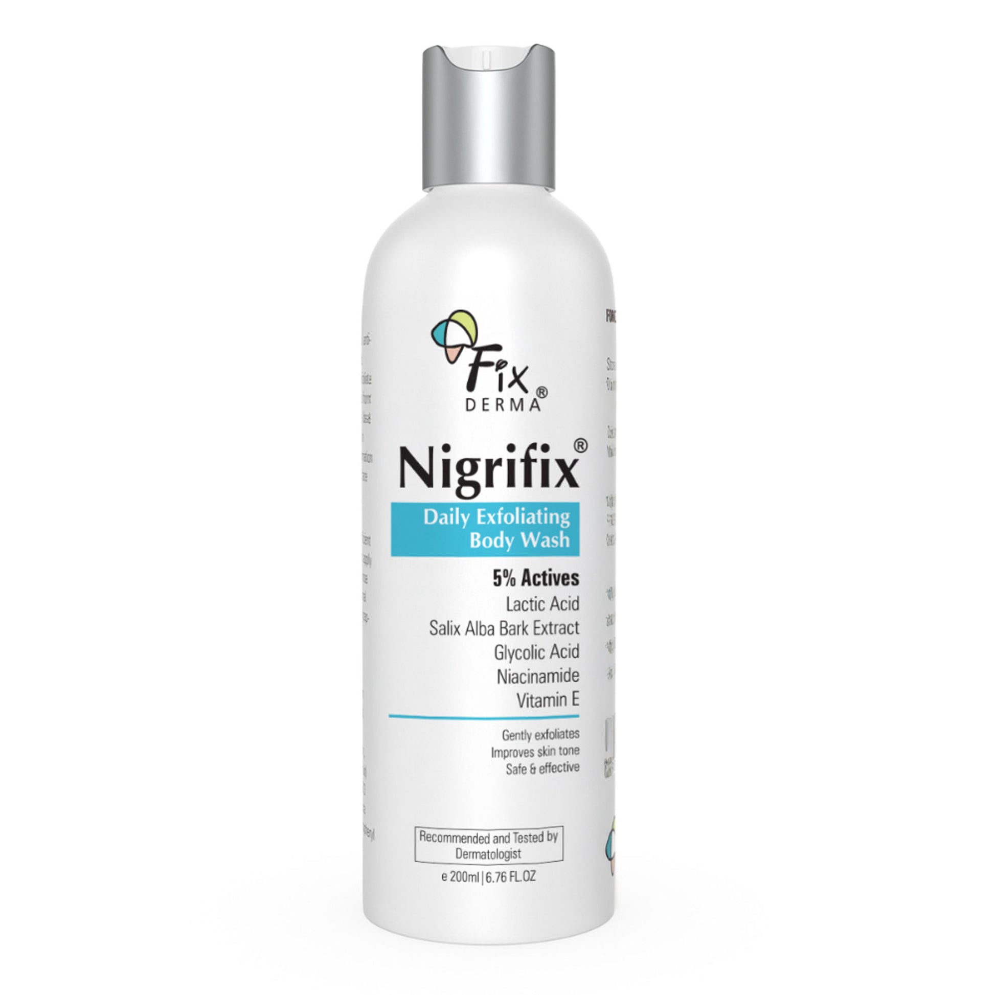 Fixderma Nigrifix Exfoliating Body Wash with 5% Actives,Glycolic acid, Lactic Acid Shower Gel