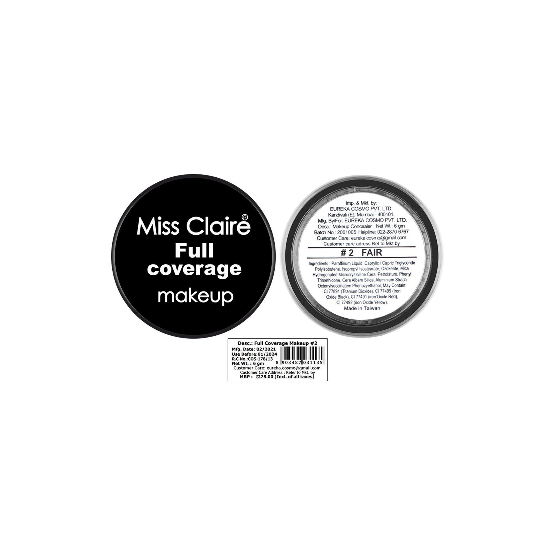 Miss Claire Full Coverage Makeup + Concealer - 2