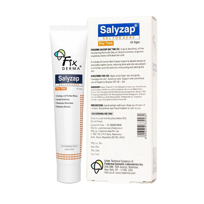Fixderma Salicylic Acid Salyzap Day Time Gel For Acne Scars, Pimples & Redness