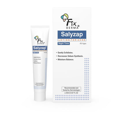 Fixderma Salicylic Acid Salyzap Night Time Lotion, For Acne Scars, Pimples & Exfoliator