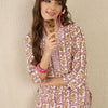 Indyancart IE Printed Pure Cotton Straight Tunic & Trousers Co-Ord Set