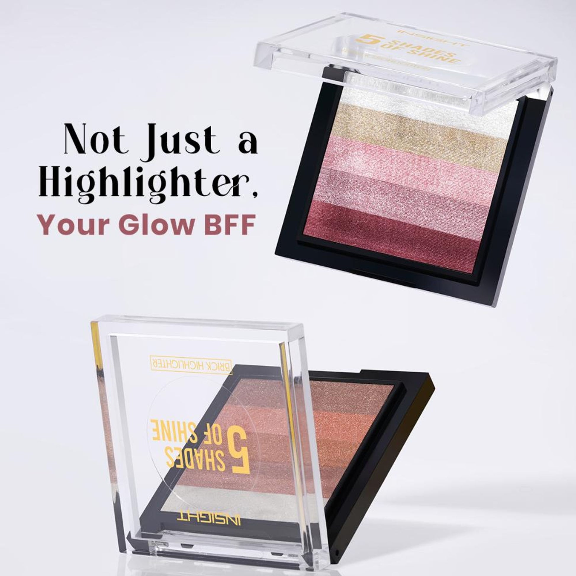 Insight Cosmetics 5 Shades Of Shine Brick Highlighter - Dubai Bling
