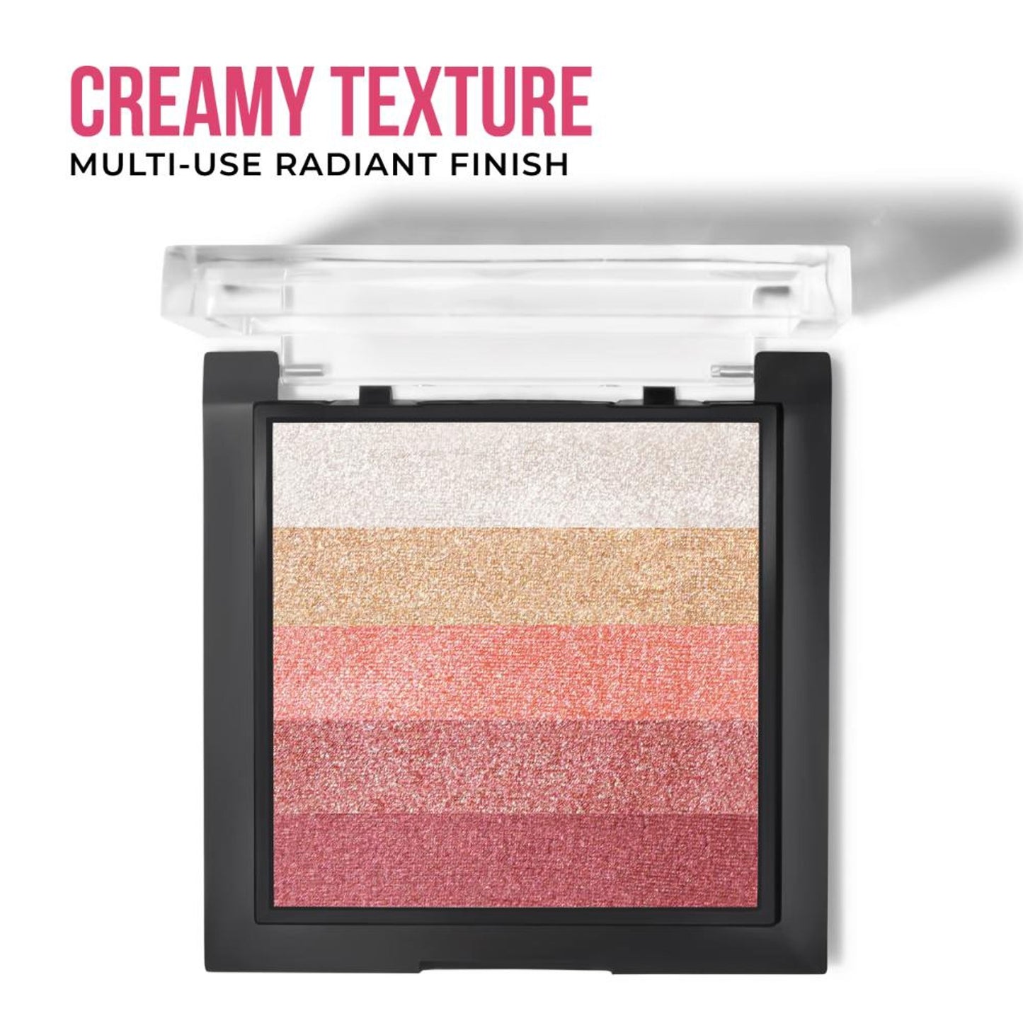 Insight Cosmetics 5 Shades Of Shine Brick Highlighter - Jaipur Pink