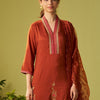 Dhiyona IE Women Floral Embroidered Kurta with Trousers & Dupatta