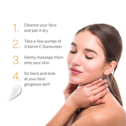 Love Earth Vitamin C Sunscreen SPF-50 for UVA UVB Ray Protection with Vitamin CEssential Oils