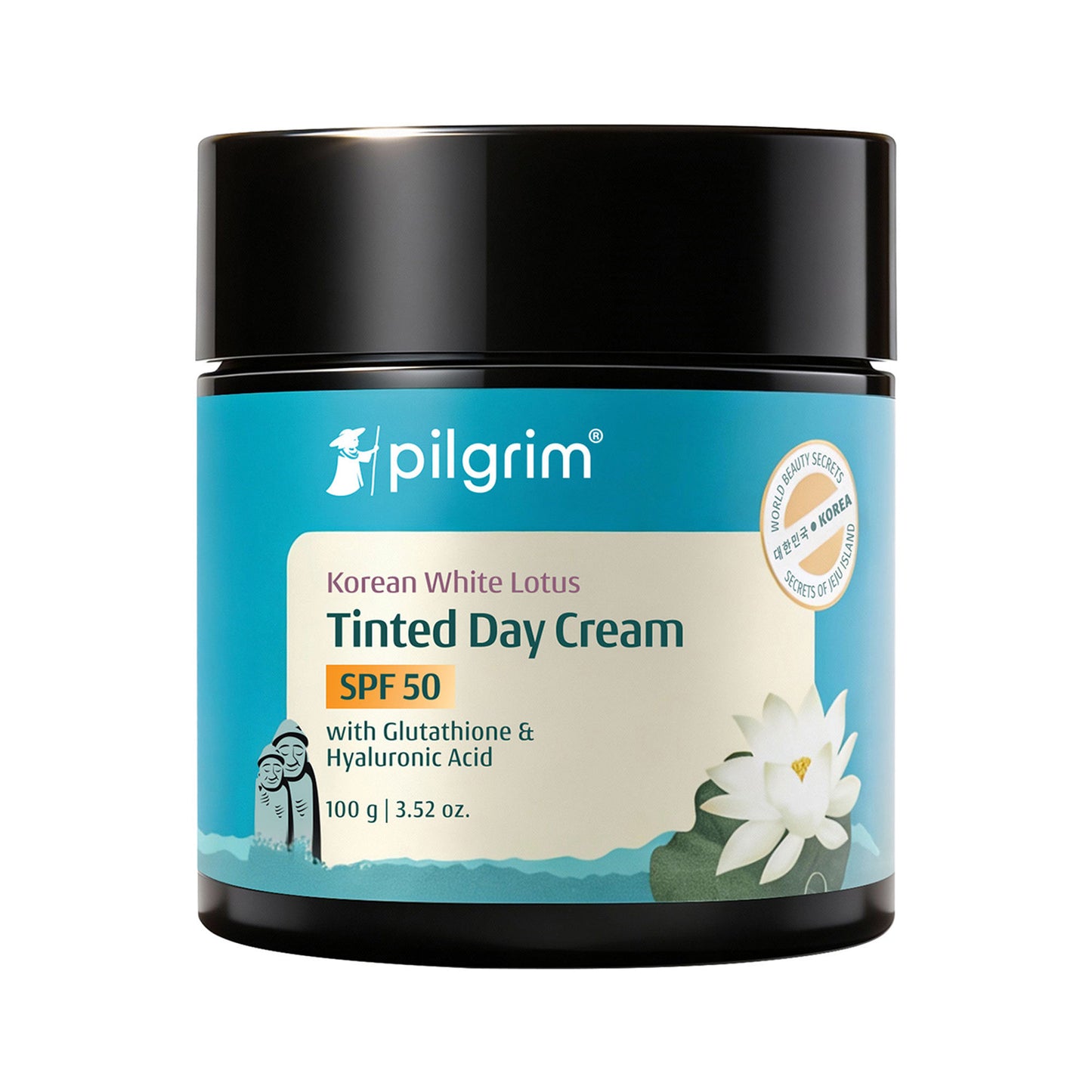 Pilgrim Korean White Lotus Face Cream SPF 50 Glutathione & Hyaluronic Acid for Hydrate Radiant Skin