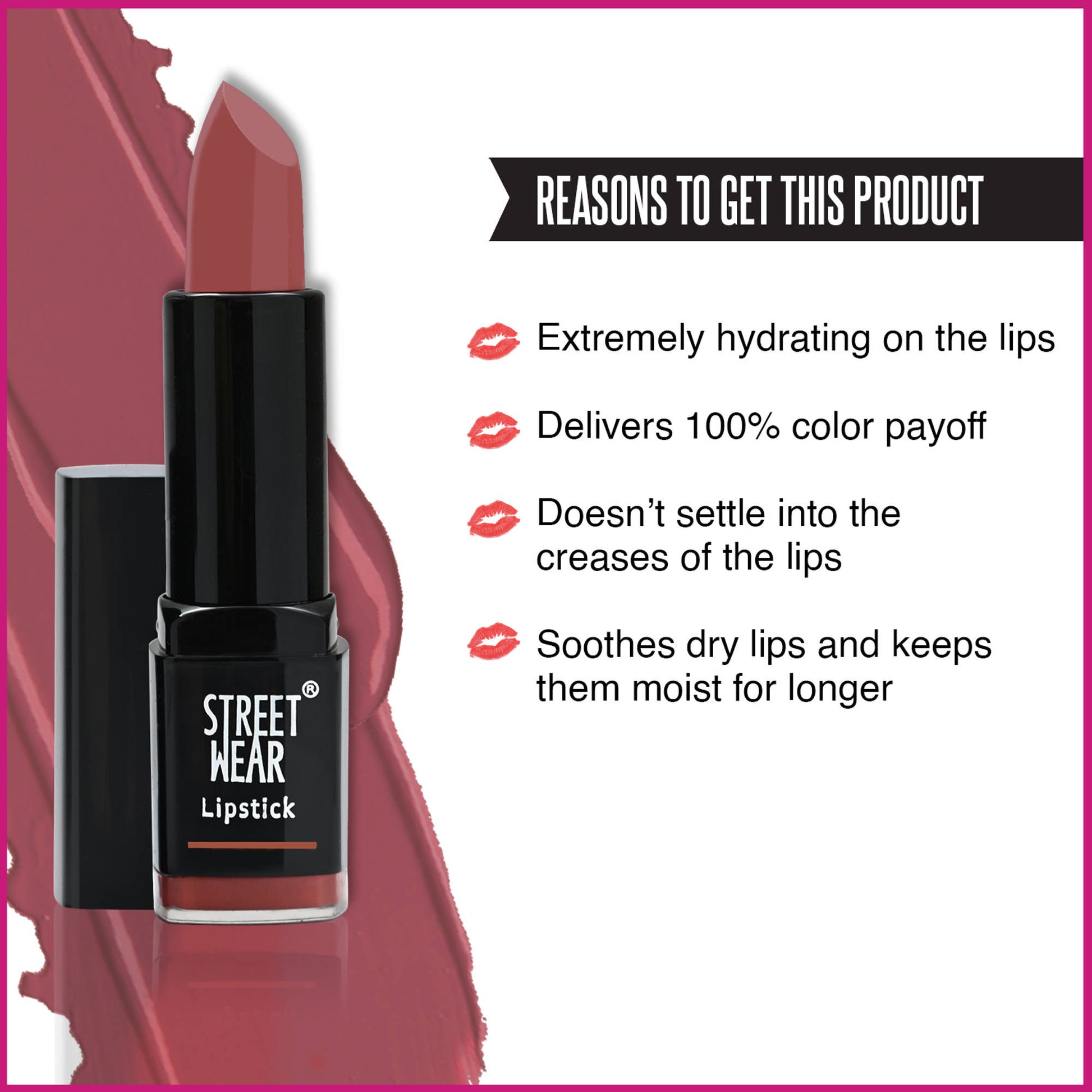 Street Wear Satin Smooth Lipstick - B'Blushed