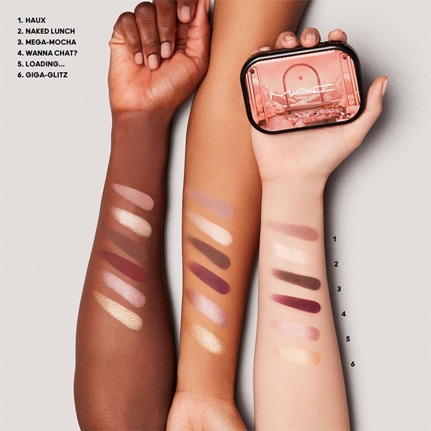M.A.C Connect In Colour Eye Shadow Palette X6 - Embedded In Burgundy